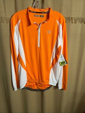 Nishiki Men's Orange and White Performance Cycling Jacket